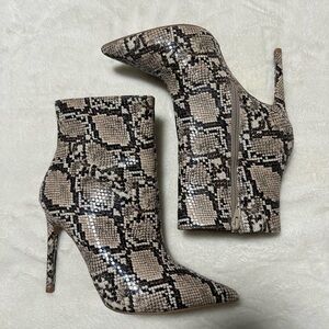 Express snake skin boots size 9